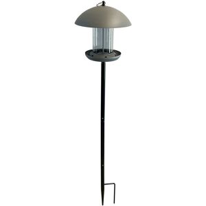 Selections - Pole Mounted Metal Bird Seed Feeder Table with Dome Roof Selections - Pole Mounted Metal Bird Seed Feeder Table with Dome Roof