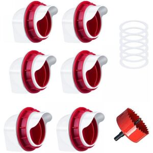 CYSLMUK Port Chicken Feeder, Automatic Chicken Feeder, diy Poultry Feeder Gravity Kit for Buckets Bins CYSLMUK Port Chicken Feeder, Automatic Chicken Feeder, diy Poultry Feeder Gravity Kit for Buckets Bins