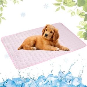 TEHTUY Portable Dog Cooling Mat, Washable Pet Cooling Mat, Dog Cooling Mat, 40x50cm, Pink TEHTUY Portable Dog Cooling Mat, Washable Pet Cooling Mat, Dog Cooling Mat, 40x50cm, Pink