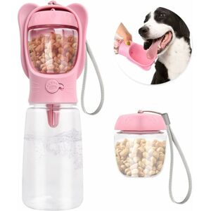 Héloise - Portable Dog Water Bottle 550ml, Multifunctional Pet Water Bottle with 80ml Food Cup, Pets Travel Bottle, Puppy Water Dispenser Gourd Héloise - Portable Dog Water Bottle 550ml, Multifunctional Pet Water Bottle with 80ml Food Cup, Pets Travel Bottle, Puppy Water Dispenser Gourd