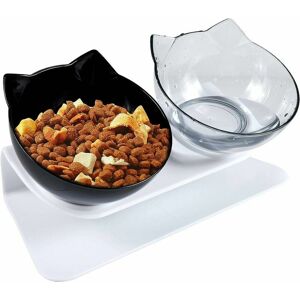 Trimec - Promotion Double Bol pour Chat, Gamelle pour Chat, Inclinable à 15° Double Gamelle Chat Surélevée, Chargeur pour Animaux De Compagnie à Trimec - Promotion Double Bol pour Chat, Gamelle pour Chat, Inclinable à 15° Double Gamelle Chat Surélevée, Chargeur pour Animaux De Compagnie à