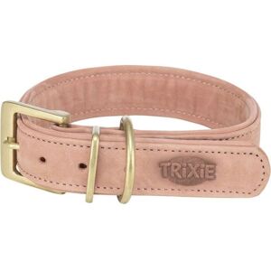 Dog Collar - TRIXIE - S/M - Nubuck Leather - Pink - Optimal Comfort Dog Collar - TRIXIE - S/M - Nubuck Leather - Pink - Optimal Comfort
