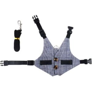MCBOSON Rabbit Clothing Harness-M, Harness and Leash Set with Decorative Buttons, Suitable for Small Animals MCBOSON Rabbit Clothing Harness-M, Harness and Leash Set with Decorative Buttons, Suitable for Small Animals
