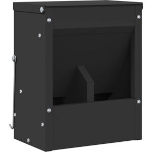 Rabbit Feeder Black 20 x 12.5 x 25 cm Cold-Rolled Steel vidaXL Rabbit Feeder Black 20 x 12.5 x 25 cm Cold-Rolled Steel vidaXL
