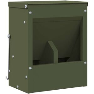 Rabbit Feeder Olive Green 20 x 12.5 x 25 cm Cold-Rolled Steel vidaXL Rabbit Feeder Olive Green 20 x 12.5 x 25 cm Cold-Rolled Steel vidaXL
