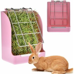 HÉLOISE Rabbit Hay Hay Rack Rabbit Rat Food Bowl Rabbit Hay Holder Rabbit Accessories Rabbit Food Dispenser Pink HÉLOISE Rabbit Hay Hay Rack Rabbit Rat Food Bowl Rabbit Hay Holder Rabbit Accessories Rabbit Food Dispenser Pink