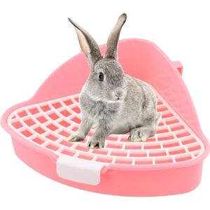 ODIPIE Rabbit toilet, triangular toilet for small animals, removable corner rabbit toilet basket, rabbit potty with grid, toilet for guinea pigs, hamsters, ODIPIE Rabbit toilet, triangular toilet for small animals, removable corner rabbit toilet basket, rabbit potty with grid, toilet for guinea pigs, hamsters,