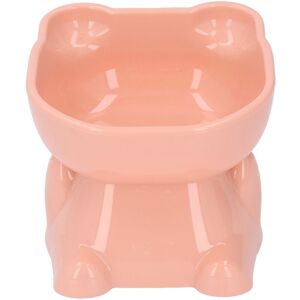 Groofoo - Raised Pet Bowl Prevent Tipping Cartoon Shape Plastic Elevated Cat Bowl for Water Food Pink Groofoo - Raised Pet Bowl Prevent Tipping Cartoon Shape Plastic Elevated Cat Bowl for Water Food Pink