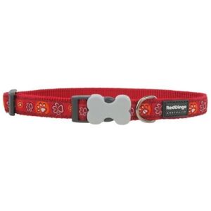 Red Dingo - Designer Dog Collar - Unique Red Footprints Red Dingo - Designer Dog Collar - Unique Red Footprints
