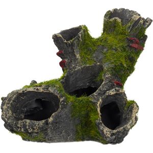 Relaxdays - Aquarium Decoration, Tree Trunk Cave, Natural Look Ornament, Resin, Fish Tank, HxW: 7 x 15 cm, Grey/Green Relaxdays - Aquarium Decoration, Tree Trunk Cave, Natural Look Ornament, Resin, Fish Tank, HxW: 7 x 15 cm, Grey/Green