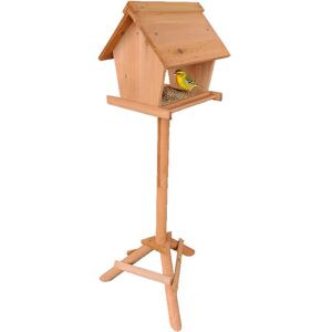 Relaxdays Bird Feeding Station with Stand, Pine Wood, Garden, Balcony & Terrace, HWD: 107 x 32 x 27 cm, orange Relaxdays Bird Feeding Station with Stand, Pine Wood, Garden, Balcony & Terrace, HWD: 107 x 32 x 27 cm, orange