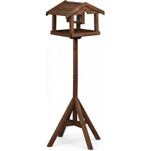 Relaxdays Bird Feeder with Stand, Silo, Garden & Terrace, For Wild Birds, Birdhouse, Fir Wood, Brown Relaxdays Bird Feeder with Stand, Silo, Garden & Terrace, For Wild Birds, Birdhouse, Fir Wood, Brown