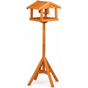 Relaxdays Bird Feeder with Stand, Silo, Garden & Terrace, For Wild Birds, Birdhouse, Fir Wood, Orange Relaxdays Bird Feeder with Stand, Silo, Garden & Terrace, For Wild Birds, Birdhouse, Fir Wood, Orange