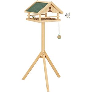 Relaxdays Bird Feeder with Stand, Weatherproof Roof, Garden, Balcony & Terrace, Wooden, Spruce Relaxdays Bird Feeder with Stand, Weatherproof Roof, Garden, Balcony & Terrace, Wooden, Spruce