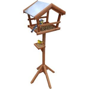 Relaxdays Bird Feeder with Stand, Weatherproof Roof, Garden & Terrace, Bird House, Spruce Wood, Orange Relaxdays Bird Feeder with Stand, Weatherproof Roof, Garden & Terrace, Bird House, Spruce Wood, Orange