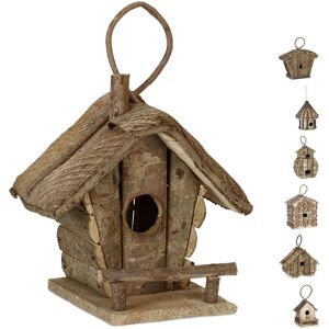 Relaxdays Hanging Decor Birdhouse, Untreated Wood, Balcony, Patio, Garden, Nesting Aid, 28.5 x 20.5 x 17.5 cm, Natural Relaxdays Hanging Decor Birdhouse, Untreated Wood, Balcony, Patio, Garden, Nesting Aid, 28.5 x 20.5 x 17.5 cm, Natural