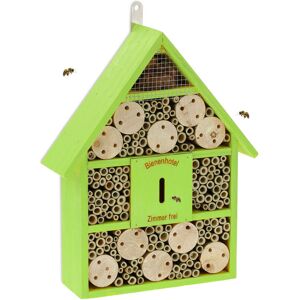 Relaxdays Insect Hotel, Nesting Aid for Wild Bees, HWD: 38x29x9 cm, Honeybees for Garden & Balcony, Green Relaxdays Insect Hotel, Nesting Aid for Wild Bees, HWD: 38x29x9 cm, Honeybees for Garden & Balcony, Green