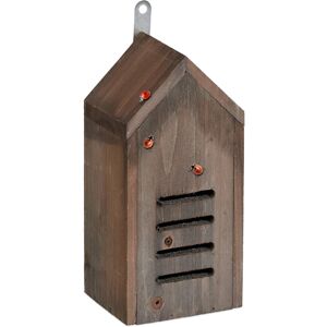 Relaxdays Ladybird House, Untreated Fir Wood, HxWxD: 25 x 12 x 10 cm, for Hanging, Insect Hotel for Ladybirds, Brown Relaxdays Ladybird House, Untreated Fir Wood, HxWxD: 25 x 12 x 10 cm, for Hanging, Insect Hotel for Ladybirds, Brown