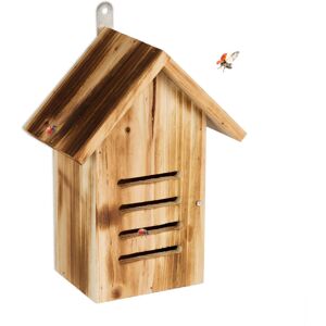 Relaxdays - Ladybird House, Wooden, hwd: 25 x 18.5 x 12 cm, Weatherproof, to Hang Up, Insect Hotel for Ladybirds, Brown Relaxdays - Ladybird House, Wooden, hwd: 25 x 18.5 x 12 cm, Weatherproof, to Hang Up, Insect Hotel for Ladybirds, Brown