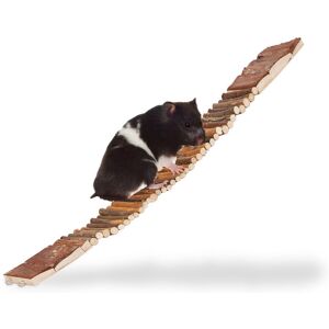 Relaxdays - Natural Wooden Hanging Ladder / Bridge, Bendable with Eyelets to Hang, Schima Wood for the Birdcage Relaxdays - Natural Wooden Hanging Ladder / Bridge, Bendable with Eyelets to Hang, Schima Wood for the Birdcage