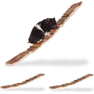Relaxdays - Rodent Suspension Bridge, Set of 3, Flexible, to Hang up, Birds, Hamsters, HxWxD: 1.5 x 55 x 10 cm, Ladder Toy Relaxdays - Rodent Suspension Bridge, Set of 3, Flexible, to Hang up, Birds, Hamsters, HxWxD: 1.5 x 55 x 10 cm, Ladder Toy