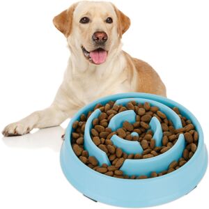 Relaxdays - Slow Feeder Bowl, Set of 2, Anti Gulping, Food for Dogs, 400 ml, Eat Slowly, Dishwasher Safe, Spiral, Blue Relaxdays - Slow Feeder Bowl, Set of 2, Anti Gulping, Food for Dogs, 400 ml, Eat Slowly, Dishwasher Safe, Spiral, Blue