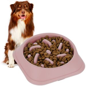 Relaxdays - 2 x slow feed bowl, food bowl for dogs, 500 ml, anti-gulping, dishwasher safe, dog bowl, pink Relaxdays - 2 x slow feed bowl, food bowl for dogs, 500 ml, anti-gulping, dishwasher safe, dog bowl, pink