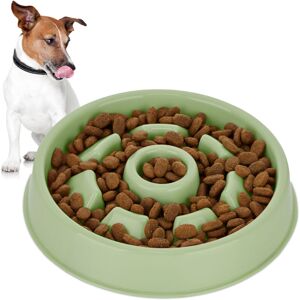 Relaxdays - 3 x anti-slow feeding bowl, dog food bowl 550 ml, slow feeding pet bowl, dishwasher safe, green Relaxdays - 3 x anti-slow feeding bowl, dog food bowl 550 ml, slow feeding pet bowl, dishwasher safe, green