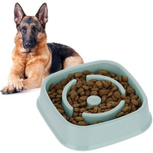 Relaxdays - 2 x anti-gulping bowl, dog food bowl 800 ml, slow feeding, dishwasher safe pet bowl, blue Relaxdays - 2 x anti-gulping bowl, dog food bowl 800 ml, slow feeding, dishwasher safe pet bowl, blue