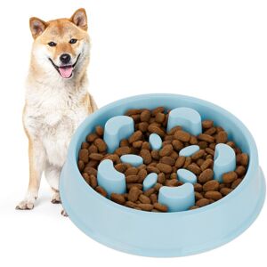Relaxdays - Slow Feeder Bowl, 2x Set, Anti Gulp Dog Feeder, 600 ml, Eat Slowly, Dishwasher Safe, Spiral Pattern, Blue Relaxdays - Slow Feeder Bowl, 2x Set, Anti Gulp Dog Feeder, 600 ml, Eat Slowly, Dishwasher Safe, Spiral Pattern, Blue