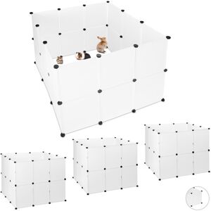 Relaxdays 96-piece Plastic Enclosure, DIY Outdoor Pen, HWD: 110x110x368cm, Simple Plug-In System, Expandable Run, White Relaxdays 96-piece Plastic Enclosure, DIY Outdoor Pen, HWD: 110x110x368cm, Simple Plug-In System, Expandable Run, White