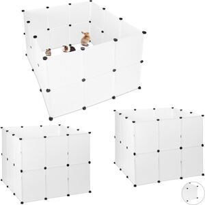 Relaxdays 72-piece Plastic Enclosure, DIY Outdoor Pen, HWD: 110x110x276cm, Simple Plug-In System, Expandable Run, White Relaxdays 72-piece Plastic Enclosure, DIY Outdoor Pen, HWD: 110x110x276cm, Simple Plug-In System, Expandable Run, White