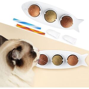 LONGZIMING Rotating Catnip - Natural Cat Toy - Edible Toy - Wall Ball Dog Chew - Fingers - Toothbrush and Kitty Spring - Interactive Toy - White LONGZIMING Rotating Catnip - Natural Cat Toy - Edible Toy - Wall Ball Dog Chew - Fingers - Toothbrush and Kitty Spring - Interactive Toy - White