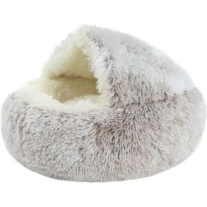 Linghhang - Round Dog Cat Bed - Light Coffee 40cm, Soft Warm Round Plush Fabric Pet Bed, Extra Soft Thick Mattress, Comfortable Deep Mattress for Linghhang - Round Dog Cat Bed - Light Coffee 40cm, Soft Warm Round Plush Fabric Pet Bed, Extra Soft Thick Mattress, Comfortable Deep Mattress for