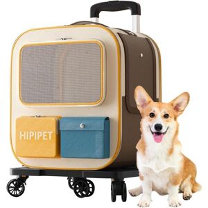 GROOFOO Sac à Dos pour Animaux De Compagnie avec roulettes, Sac à Dos Confortable pour Chat avec roulettes Amovibles, Sac à Dos pour Chien pour GROOFOO Sac à Dos pour Animaux De Compagnie avec roulettes, Sac à Dos Confortable pour Chat avec roulettes Amovibles, Sac à Dos pour Chien pour