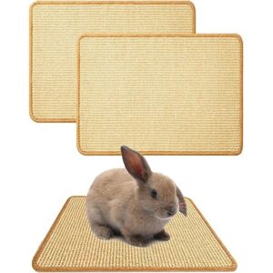 TEHTUY Set of 2 Natural Scratching Mats for Rabbits, Claw and Teeth Care Mats for Cages, Chew Toys for Rabbit Cages, Bedding for Biting and Sleeping TEHTUY Set of 2 Natural Scratching Mats for Rabbits, Claw and Teeth Care Mats for Cages, Chew Toys for Rabbit Cages, Bedding for Biting and Sleeping