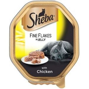 Sheba - Alutray Fine Flakes Chicken in Jelly 85g PK22 - 717544 Sheba - Alutray Fine Flakes Chicken in Jelly 85g PK22 - 717544
