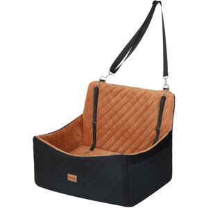 Skylos Dog Booster Car Seat Travel Carrier Bed Basket for Pet up to 55lbs Brown Skylos Dog Booster Car Seat Travel Carrier Bed Basket for Pet up to 55lbs Brown