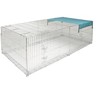 Kerbl Small Animal Outdoor Enclosure - Silver - 230x115x70 cm Kerbl Small Animal Outdoor Enclosure - Silver - 230x115x70 cm