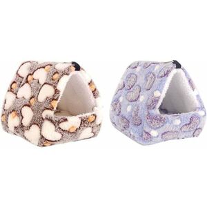 SNQ Small Hanging Animal House, 2pcs Comfortable Hamster Small Cotton Nest Winter Hanging Bed Warm Sleeping Mat for Guinea Pigs Hedgehogs Gerbils SNQ Small Hanging Animal House, 2pcs Comfortable Hamster Small Cotton Nest Winter Hanging Bed Warm Sleeping Mat for Guinea Pigs Hedgehogs Gerbils