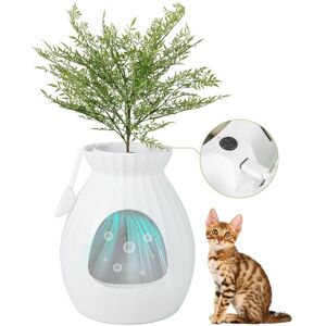 Costway - Smart Plant Cat Litter Box Electronic Odor Removal & Sterilization w/ Faux Plant Costway - Smart Plant Cat Litter Box Electronic Odor Removal & Sterilization w/ Faux Plant