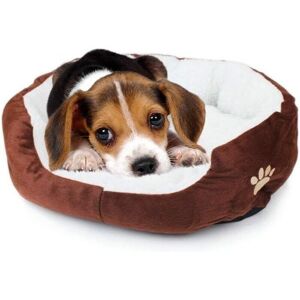 TEHTUY Soft wool nest mat with cute paw print, comfortable, for dog, cat, puppy, kitten, bed (brown) TEHTUY Soft wool nest mat with cute paw print, comfortable, for dog, cat, puppy, kitten, bed (brown)