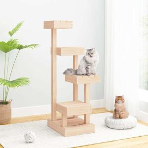 Cat Tree 45.5x49x103 cm Solid Wood Pine vidaXL Cat Tree 45.5x49x103 cm Solid Wood Pine vidaXL