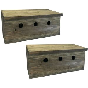 Selections - Sparrow Colony Terrace Wooden Nesting Boxes (Set of 2) Selections - Sparrow Colony Terrace Wooden Nesting Boxes (Set of 2)