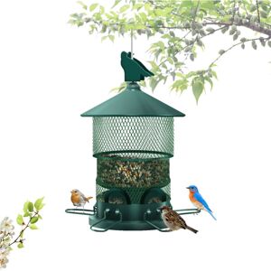 TONCHEAN Squirrel Proof Metal Hanging Bird Feeder with 4lb Seed Capacity for Outdoor Garden Decoration, Attracts Birds TONCHEAN Squirrel Proof Metal Hanging Bird Feeder with 4lb Seed Capacity for Outdoor Garden Decoration, Attracts Birds