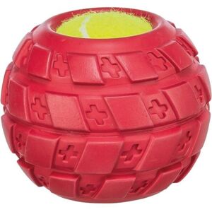 Tennis ball in tire for dog - TRIXIE - Natural rubber - Built-in squeaker - 48x5x5 cm - Red Tennis ball in tire for dog - TRIXIE - Natural rubber - Built-in squeaker - 48x5x5 cm - Red