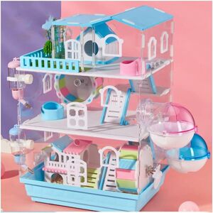 Héloise - Three Layers Large Villa Hamster Cage Easy To Clean Guinea Pig Cage Full Transparent Landscape Small Animal Pet Cage Héloise - Three Layers Large Villa Hamster Cage Easy To Clean Guinea Pig Cage Full Transparent Landscape Small Animal Pet Cage