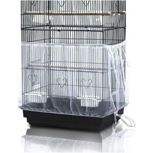 Universal Bird Cage Cover, Parrot Cage Net for Seed Collector, White, Durable, Breathable, Washable (Bird Cage Not Included) Ymyny Universal Bird Cage Cover, Parrot Cage Net for Seed Collector, White, Durable, Breathable, Washable (Bird Cage Not Included) Ymyny