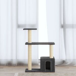 Cat Tree with Sisal Scratching Posts Dark Grey 70 cm Vidaxl Cat Tree with Sisal Scratching Posts Dark Grey 70 cm Vidaxl
