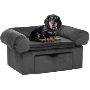 vidaXL Dog Sofa with Drawer - Dark Grey - Dog Sofa vidaXL Dog Sofa with Drawer - Dark Grey - Dog Sofa